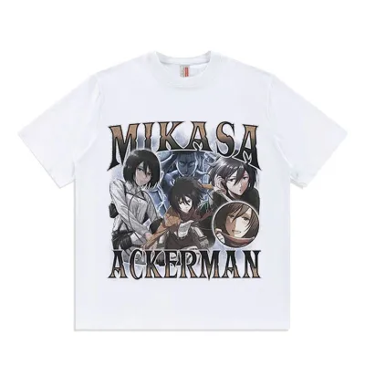 アニメシーン/キャラクター柄 プリント Tシャツ 男女兼用 進撃の巨人風 ｔシャツ 半袖 長袖 パーカー エレン・イェーガー ミカサ・アッカーマン アルミン・アルレルト リヴァイ・アッカーマン ジャン・キルシュタイン クリスタ・レンズ