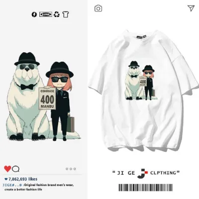 アニメシーン/キャラクター柄 プリント Tシャツ 男女兼用 SPY×FAMILY（スパイファミリー）風 ｔシャツ 半袖 長袖 パーカー ロイド・フォーゲル ユメ・ブリッツ アンジェラ・ブリッツ ドミニク・エドワーズ コスプレ衣装　コスチ