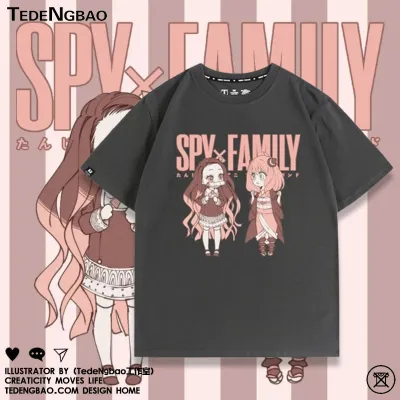 アニメシーン/キャラクター柄 プリント Tシャツ 男女兼用 SPY×FAMILY（スパイファミリー）風 ｔシャツ 半袖 長袖 パーカー ロイド・フォーゲル ユメ・ブリッツ アンジェラ・ブリッツ ドミニク・エドワーズ コスプレ衣装　コスチ