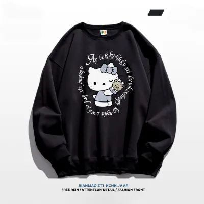 アニメシーン/キャラクター柄 プリント Tシャツ 男女兼用 Hello Kitty ハローキティ ｔシャツ 半袖 長袖 パーカー ハローキティ キティのママ キティのパパ ミミィ デイジー リトルツインスターズ キティのお友達 コスプレ