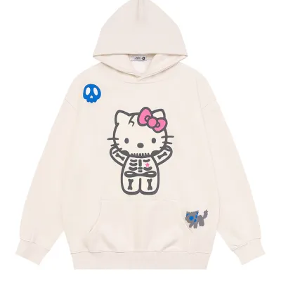 アニメシーン/キャラクター柄 プリント パーカー 男女兼用 Hello Kitty ハローキティ ｔシャツ 半袖 長袖 パーカー ハローキティ キティのママ キティのパパ ミミィ デイジー リトルツインスターズ キティのお友達 コスプレ