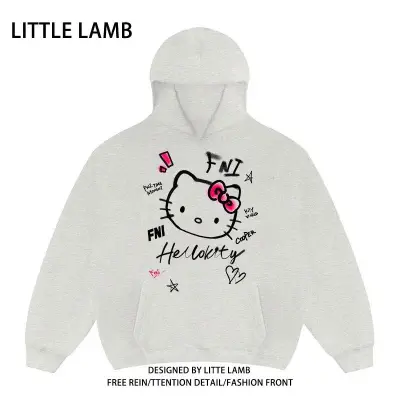 アニメシーン/キャラクター柄 プリント パーカー 男女兼用 Hello Kitty ハローキティ ｔシャツ 半袖 長袖 パーカー ハローキティ キティのママ キティのパパ ミミィ デイジー リトルツインスターズ キティのお友達 コスプレ