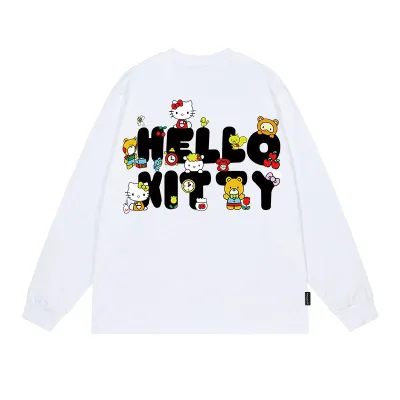 アニメシーン/キャラクター柄 プリント Tシャツ 男女兼用 Hello Kitty ハローキティ ｔシャツ 半袖 長袖 パーカー ハローキティ キティのママ キティのパパ ミミィ デイジー リトルツインスターズ キティのお友達 コスプレ