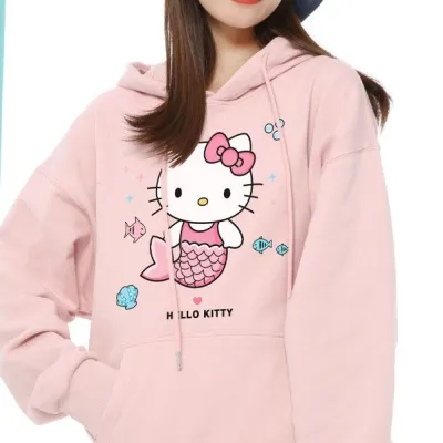 アニメシーン/キャラクター柄 プリント パーカー 男女兼用 Hello Kitty ハローキティ ｔシャツ 半袖 長袖 パーカー ハローキティ キティのママ キティのパパ ミミィ デイジー リトルツインスターズ キティのお友達 コスプレ