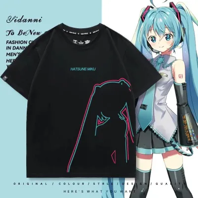 アニメシーン/キャラクター柄 プリント Tシャツ 男女兼用 Hatsune Miku初音ミク風 ハローキティ風 ｔシャツ 半袖 長袖 パーカー 初音ミク コスプレ衣装　コスチューム　グッズ