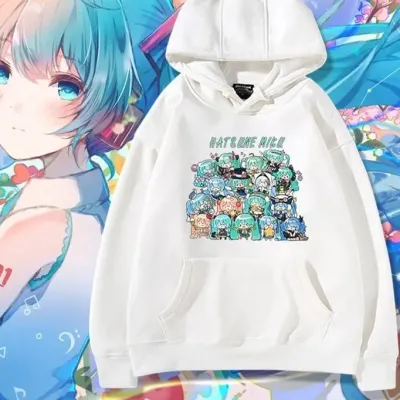 アニメシーン/キャラクター柄 プリント パーカー 男女兼用 Hatsune Miku初音ミク風 ハローキティ風 ｔシャツ 半袖 長袖 パーカー 初音ミク コスプレ衣装　コスチューム　グッズ