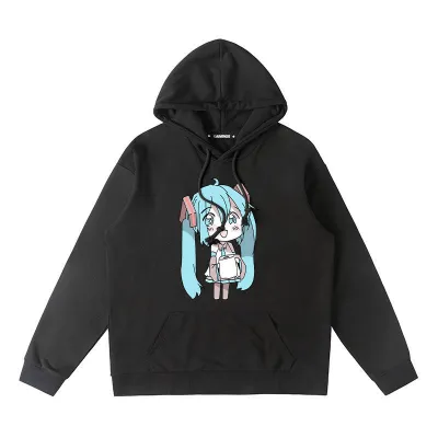 アニメシーン/キャラクター柄 プリント パーカー 男女兼用 Hatsune Miku初音ミク風 ハローキティ風 ｔシャツ 半袖 長袖 パーカー 初音ミク コスプレ衣装　コスチューム　グッズ