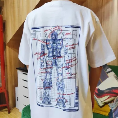 アニメシーン/キャラクター柄 プリント Tシャツ 男女兼用 機動戦士ガンダム風 ハローキティ風 ｔシャツ 半袖 長袖 パーカー アムロ・レイ シャア・アズナブル ブライト・ノア サイクロプス隊 コスプレ衣装　コスチューム　グッズ