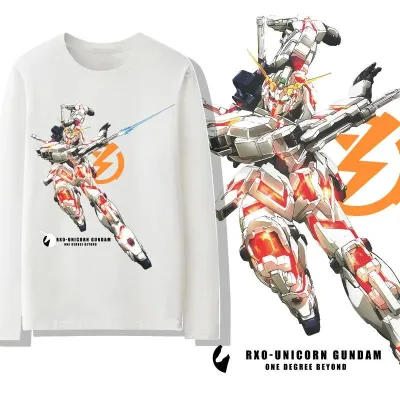 アニメシーン/キャラクター柄 プリント Tシャツ 男女兼用 機動戦士ガンダム風 ハローキティ風 ｔシャツ 半袖 長袖 パーカー アムロ・レイ シャア・アズナブル ブライト・ノア サイクロプス隊 コスプレ衣装　コスチューム　グッズ