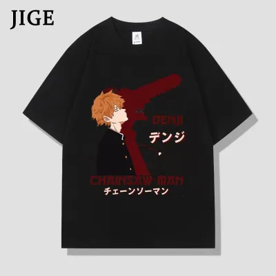 アニメシーン/キャラクター柄 プリント Tシャツ 男女兼用 チェンソーマン風 ｔシャツ 半袖 長袖 パーカー デンジ ポチタ マキマ アキ パワー コスプレ衣装　コスチューム　グッズ