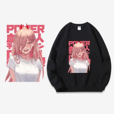 アニメシーン/キャラクター柄 プリント Tシャツ 男女兼用 チェンソーマン風 ｔシャツ 半袖 長袖 パーカー デンジ ポチタ マキマ アキ パワー コスプレ衣装　コスチューム　グッズ