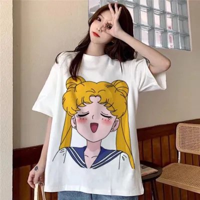 アニメシーン/キャラクター柄 プリント Tシャツ 男女兼用 美少女戦士セーラームーン風 ｔシャツ 半袖 長袖 パーカー 月野うさぎ / セーラームーン セーラーマーキュリー（水野亜美） コスプレ衣装　コスチューム　グッズ