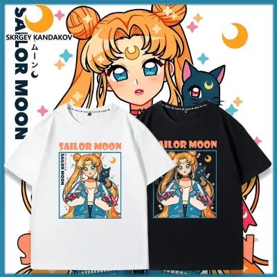 アニメシーン/キャラクター柄 プリント Tシャツ 男女兼用 美少女戦士セーラームーン風 ｔシャツ 半袖 長袖 パーカー 月野うさぎ / セーラームーン セーラーマーキュリー（水野亜美） コスプレ衣装　コスチューム　グッズ