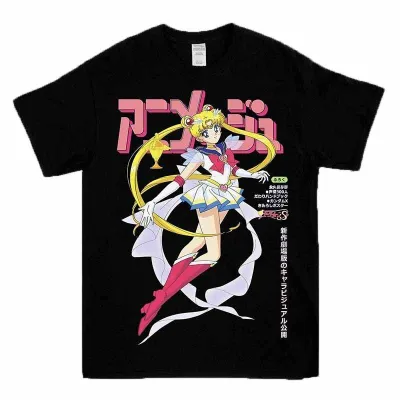 アニメシーン/キャラクター柄 プリント Tシャツ 男女兼用 美少女戦士セーラームーン風 ｔシャツ 半袖 長袖 パーカー 月野うさぎ / セーラームーン セーラーマーキュリー（水野亜美） コスプレ衣装　コスチューム　グッズ