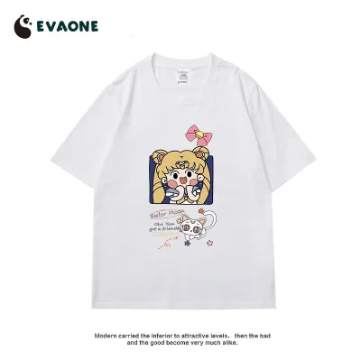 アニメシーン/キャラクター柄 プリント Tシャツ 男女兼用 美少女戦士セーラームーン風 ｔシャツ 半袖 長袖 パーカー 月野うさぎ / セーラームーン セーラーマーキュリー（水野亜美） コスプレ衣装　コスチューム　グッズ