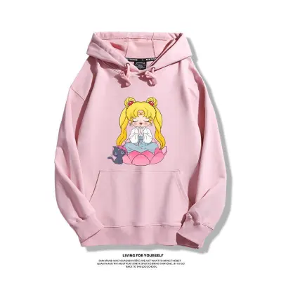 アニメシーン/キャラクター柄 プリント パーカー 男女兼用 美少女戦士セーラームーン風 ｔシャツ 半袖 長袖 パーカー 月野うさぎ / セーラームーン セーラーマーキュリー（水野亜美） コスプレ衣装　コスチューム　グッズ