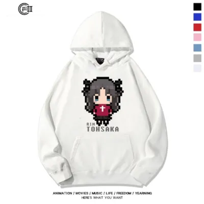 アニメシーン/キャラクター柄 プリント パーカー 男女兼用 Fate/stay night フェイト／ステイナイト風 ｔシャツ 半袖 長袖 パーカー セイバー 衛宮士郎 遠坂凛 間桐 桜 アーチャー ランサー コスプレ衣装　コスチューム