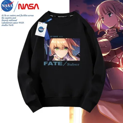 アニメシーン/キャラクター柄 プリント Tシャツ 男女兼用 Fate/stay night フェイト／ステイナイト風 ｔシャツ 半袖 長袖 パーカー セイバー 衛宮士郎 遠坂凛 間桐 桜 アーチャー ランサー コスプレ衣装　コスチューム