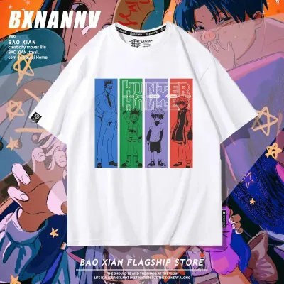 アニメシーン/キャラクター柄 プリント Tシャツ 男女兼用 ハンター×ハンター風 ｔシャツ 半袖 長袖 パーカー ゴン キルア クラピカ レオリオ ヒソカ コスプレ衣装　コスチューム　グッズ