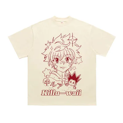 アニメシーン/キャラクター柄 プリント Tシャツ 男女兼用 ハンター×ハンター風 ｔシャツ 半袖 長袖 パーカー ゴン キルア クラピカ レオリオ ヒソカ コスプレ衣装　コスチューム　グッズ