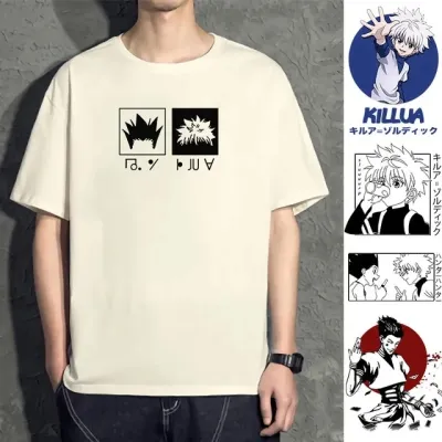 アニメシーン/キャラクター柄 プリント Tシャツ 男女兼用 ハンター×ハンター風 ｔシャツ 半袖 長袖 パーカー ゴン キルア クラピカ レオリオ ヒソカ コスプレ衣装　コスチューム　グッズ