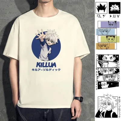 アニメシーン/キャラクター柄 プリント Tシャツ 男女兼用 ハンター×ハンター風 ｔシャツ 半袖 長袖 パーカー ゴン キルア クラピカ レオリオ ヒソカ コスプレ衣装　コスチューム　グッズ