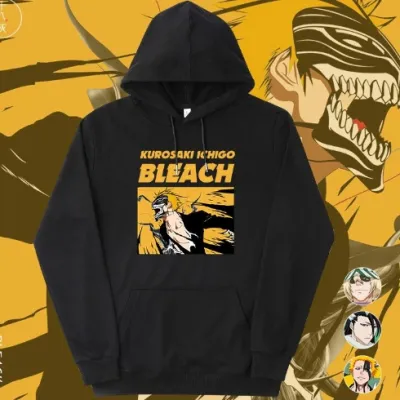 アニメシーン/キャラクター柄 プリント パーカー 男女兼用 BLEACH ブリーチ風 ｔシャツ 半袖 長袖 パーカー 黒崎一護 井上織姫 朽木ルキア 阿散井恋次 松本乱菊 コスプレ衣装　コスチューム　グッズ