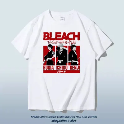 アニメシーン/キャラクター柄 プリント Tシャツ 男女兼用 BLEACH ブリーチ風 ｔシャツ 半袖 長袖 パーカー 黒崎一護 井上織姫 朽木ルキア 阿散井恋次 松本乱菊 コスプレ衣装　コスチューム　グッズ