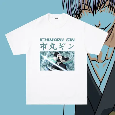 アニメシーン/キャラクター柄 プリント Tシャツ 男女兼用 BLEACH ブリーチ風 ｔシャツ 半袖 長袖 パーカー 黒崎一護 井上織姫 朽木ルキア 阿散井恋次 松本乱菊 コスプレ衣装　コスチューム　グッズ