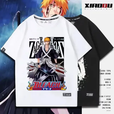 アニメシーン/キャラクター柄 プリント Tシャツ 男女兼用 BLEACH ブリーチ風 ｔシャツ 半袖 長袖 パーカー 黒崎一護 井上織姫 朽木ルキア 阿散井恋次 松本乱菊 コスプレ衣装　コスチューム　グッズ