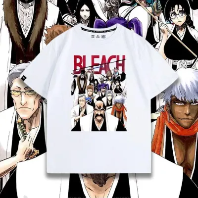 アニメシーン/キャラクター柄 プリント Tシャツ 男女兼用 BLEACH ブリーチ風 ｔシャツ 半袖 長袖 パーカー 黒崎一護 井上織姫 朽木ルキア 阿散井恋次 松本乱菊 コスプレ衣装　コスチューム　グッズ