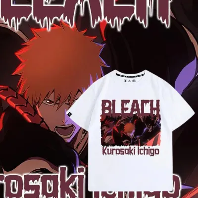 アニメシーン/キャラクター柄 プリント Tシャツ 男女兼用 BLEACH ブリーチ風 ｔシャツ 半袖 長袖 パーカー 黒崎一護 井上織姫 朽木ルキア 阿散井恋次 松本乱菊 コスプレ衣装　コスチューム　グッズ