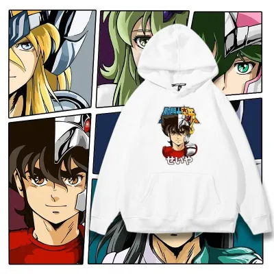 アニメシーン/キャラクター柄 プリント パーカー 男女兼用 聖闘士星矢風 ｔシャツ 半袖 長袖 パーカー 星矢 紫龍 冰河 瞬 紫織 一輝 コスプレ衣装　コスチューム　グッズ