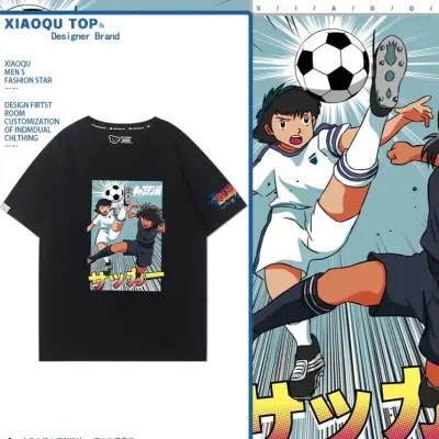 アニメシーン/キャラクター柄 プリント Tシャツ 男女兼用 キャプテン翼風 ｔシャツ 半袖 長袖 パーカー 大空翼、若林源三、日向小次郎、岬太郎、杉山桃太郎、三杉淳 コスプレ衣装　コスチューム　グッズ