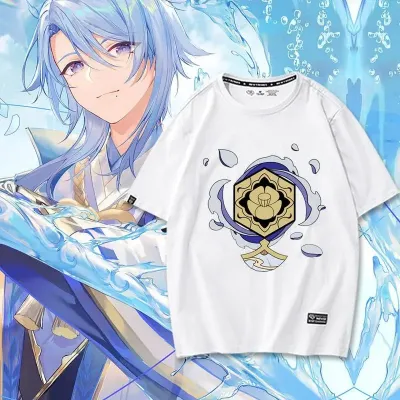 アニメシーン/キャラクター柄 プリント Tシャツ 男女兼用 原神（げんしん）風 ｔシャツ 半袖 長袖 パーカー コスプレ衣装　コスチューム　グッズ