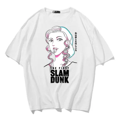 半袖  アニメシーン/キャラクター柄 プリント Tシャツ 男女兼用 SLAM DUNK スラムダンク風 ｔシャツ 半袖 湘北高校 桜木花道 コスプレ衣装　コスチューム　スラムダンク グッズ