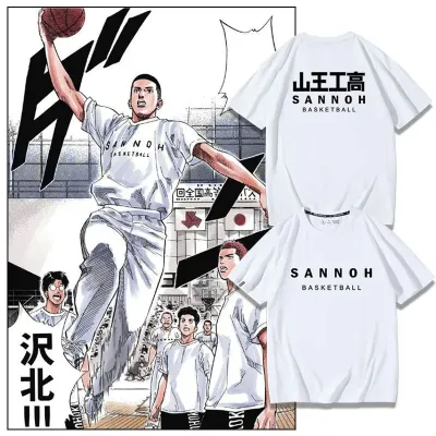 アニメシーン/キャラクター柄 プリント Tシャツ 男女兼用 SLAM DUNK スラムダンク風 ｔシャツ  湘北高校 桜木花道 コスプレ衣装　コスチューム　スラムダンク グッズ