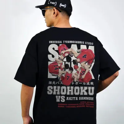 半袖  アニメシーン/キャラクター柄 プリント Tシャツ 男女兼用 SLAM DUNK スラムダンク風 ｔシャツ 半袖 湘北高校 桜木花道 コスプレ衣装　コスチューム　スラムダンク グッズ