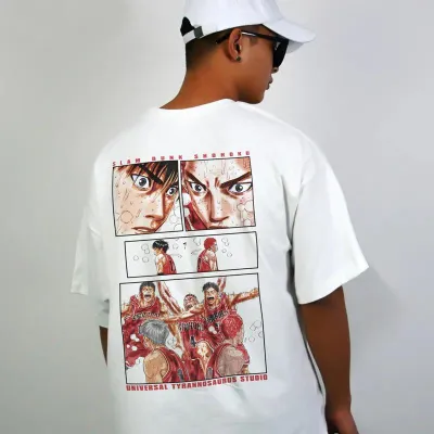 半袖  アニメシーン/キャラクター柄 プリント Tシャツ 男女兼用 SLAM DUNK スラムダンク風 ｔシャツ 半袖 湘北高校 桜木花道 コスプレ衣装　コスチューム　スラムダンク グッズ