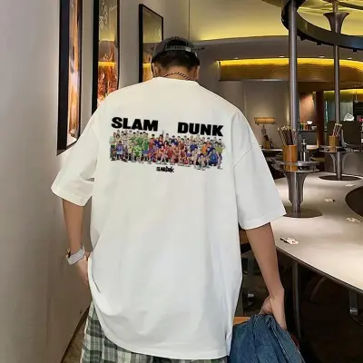 半袖  アニメシーン/キャラクター柄 プリント Tシャツ 男女兼用 SLAM DUNK スラムダンク風 ｔシャツ 半袖 湘北高校 桜木花道 コスプレ衣装　コスチューム　スラムダンク グッズ