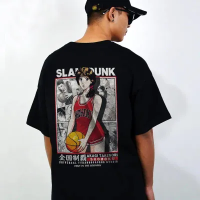 半袖  アニメシーン/キャラクター柄 プリント Tシャツ 男女兼用 SLAM DUNK スラムダンク風 ｔシャツ 半袖 湘北高校 桜木花道 コスプレ衣装　コスチューム　スラムダンク グッズ