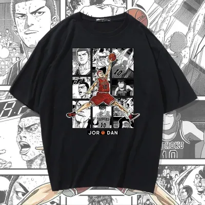 半袖  アニメシーン/キャラクター柄 プリント Tシャツ 男女兼用 SLAM DUNK スラムダンク風 ｔシャツ 半袖 湘北高校 桜木花道 コスプレ衣装　コスチューム　スラムダンク グッズ