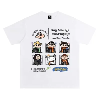 半袖  アニメシーン/キャラクター柄 プリント Tシャツ 男女兼用 クレヨンしんちゃん風 ｔシャツ 半袖 長袖 パーカー しんちゃん コスプレ衣装　コスチューム　クレヨンしんちゃん グッズ