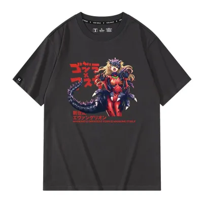 半袖  アニメシーン/キャラクター柄 プリント Tシャツ 男女兼用 EVA 新世紀エヴァンゲリオン ｔシャツ アスカ 綾波レイ 葛城ミサト 初号機 第2号機 第3号機 コスプレ衣装　コスチューム　スラムダンク グッズ